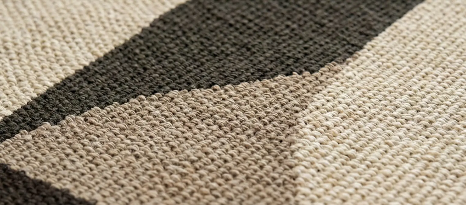 Close up of hand-knotted wool texture